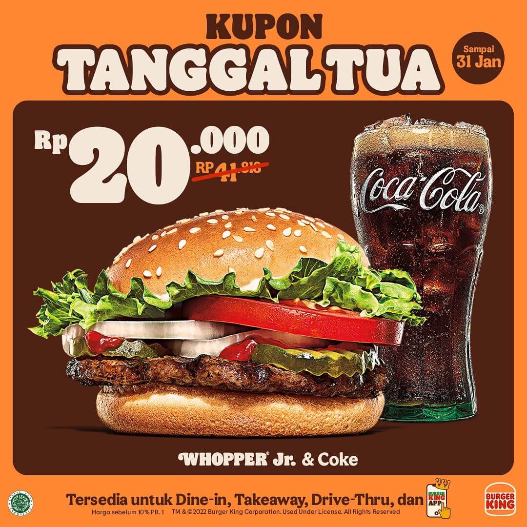 Promo Burger King Kupon Tanggal Tua