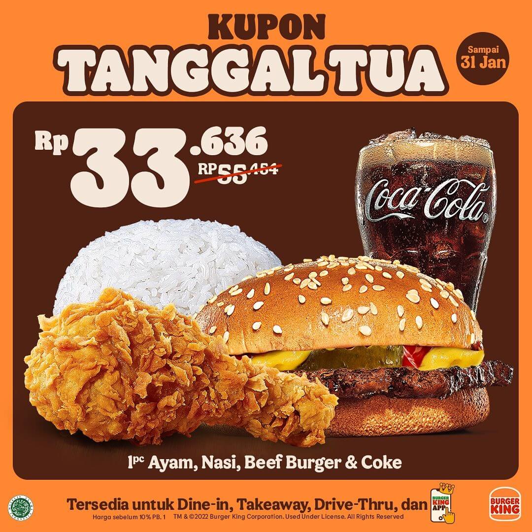 Promo Burger King Kupon Tanggal Tua