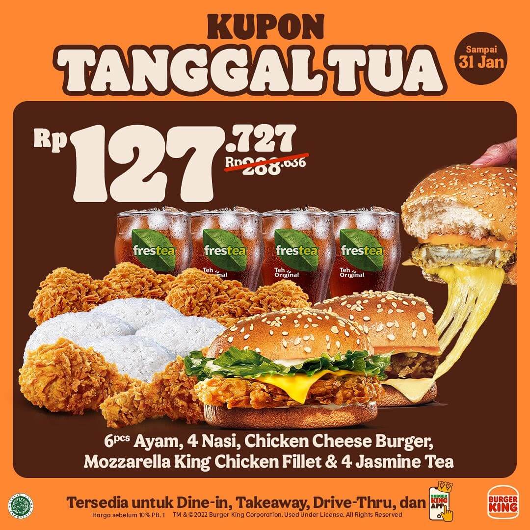 Promo Burger King Kupon Tanggal Tua