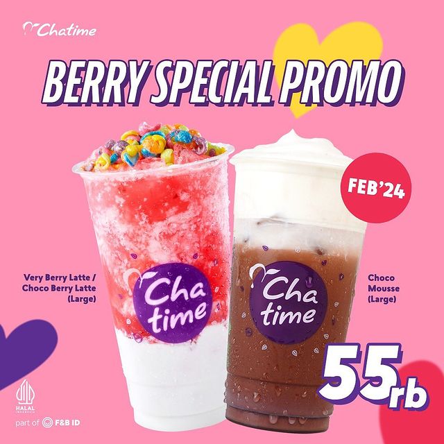 Promo Chatime Paket Bundling Berry in Love + Chocolate Mousse Rp55.000
