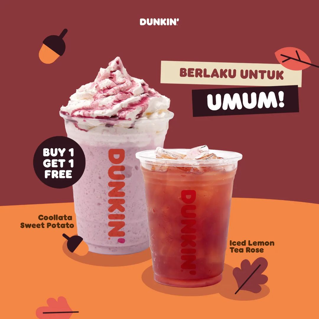 Promo Dunkin' Beli 1 Gratis 1