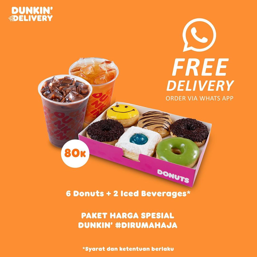 Dapatkan Promo Dunkin' Donuts Paket Di Rumah Aja Mulai Rp80.000 Selama ...