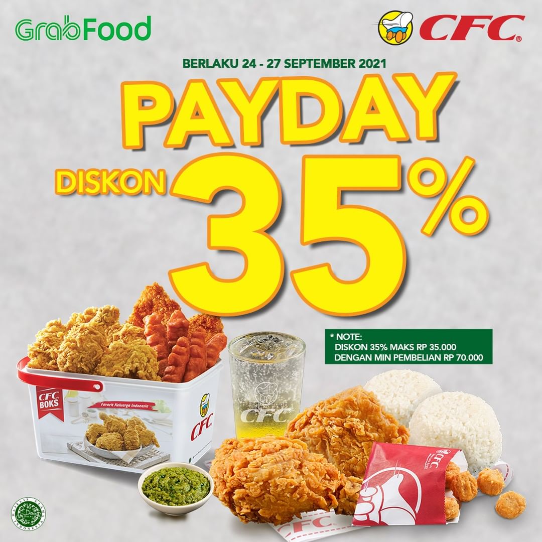 Promo CFC Payday Diskon 35% di GrabFood