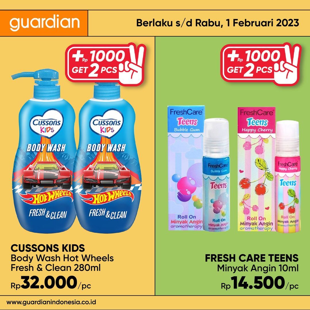 Katalog Promo Guardian Tambah Rp1000 Dapat 2