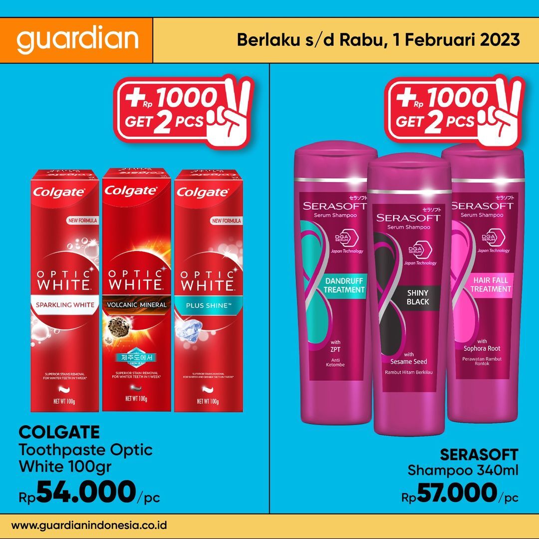 Katalog Promo Guardian Tambah Rp1000 Dapat 2