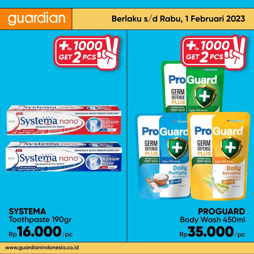 Katalog Promo Guardian Tambah Rp1000 Dapat 2