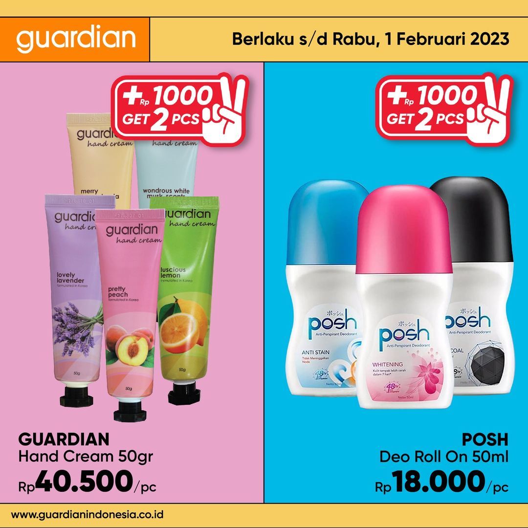 Katalog Promo Guardian Tambah Rp1000 Dapat 2