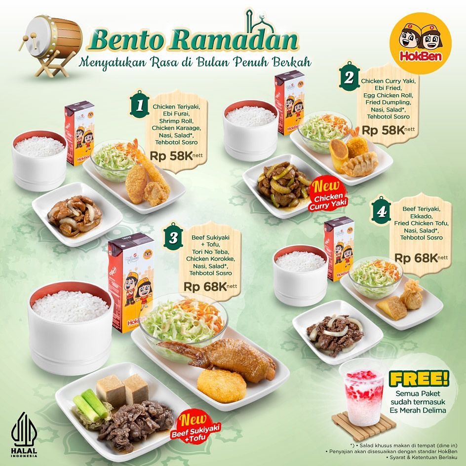 Promo Hokben Paket Bento Ramadhan Mulai Rp58.000