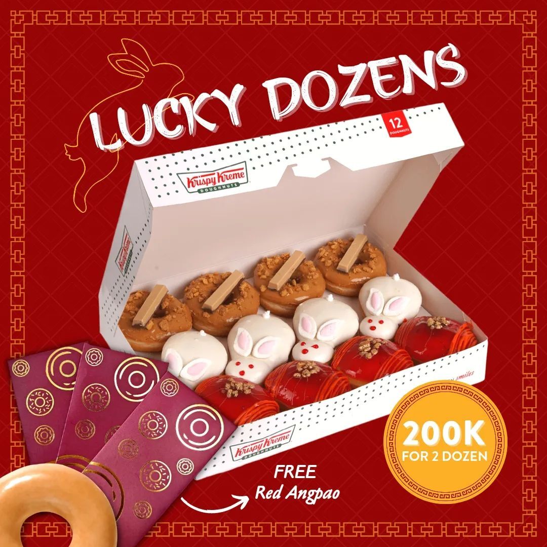 Promo Krispy Kreme Lucky Dozens 2 Dozen Rp200.000