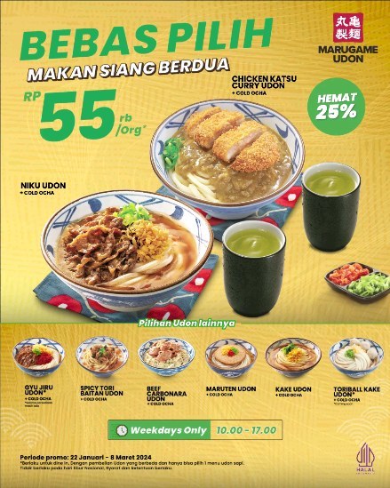Promo Marugame Udon Makan Berdua Rp55.000/orang