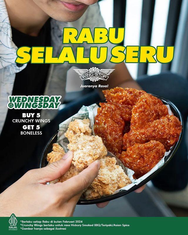 Promo Wingstop Wednesday is Wingsday Beli 5 Gratis 5