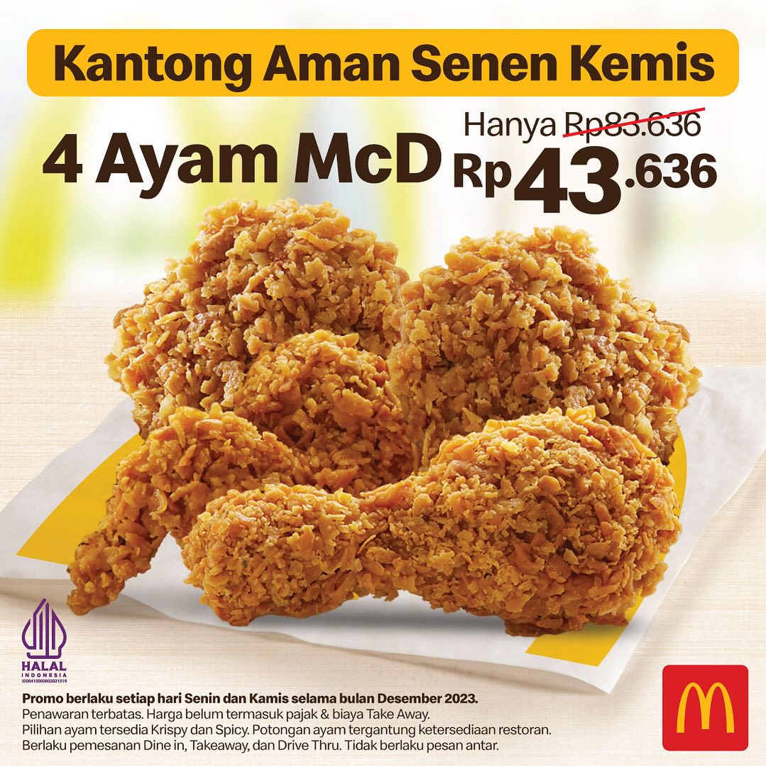 Promo McDonald's 4 Ayam Rp43.636