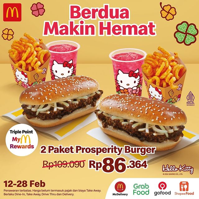 Promo McDonald's Berdua Makin Hemat 2 Paket Prosperity Rp86.364