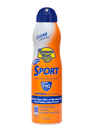 Banana Boat Clear UltraMist Sport Sunscreen Continuous Spray SPF110 UVB PA+++ 170g