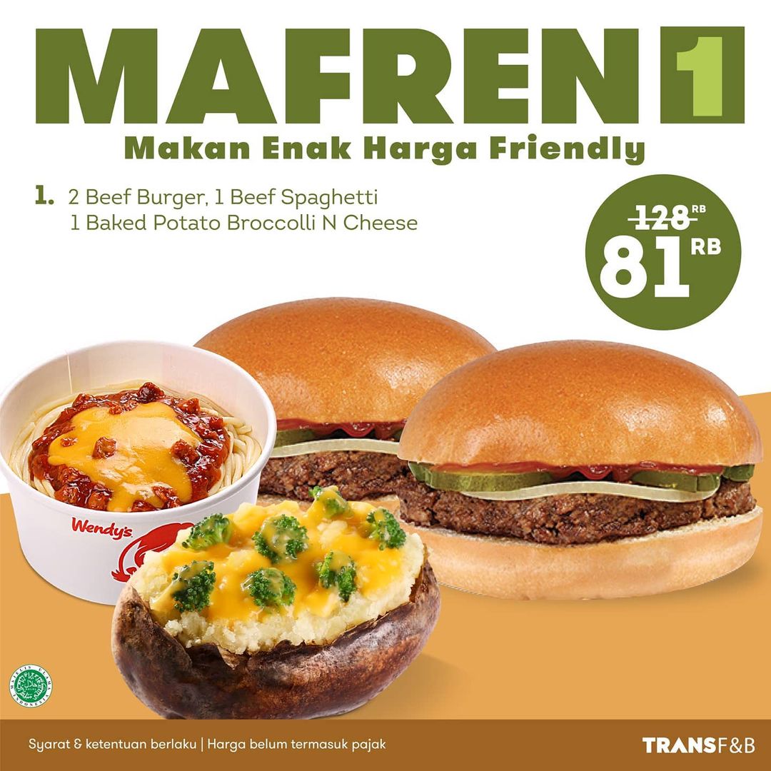 Promo Wendy's Paket Mafren Rp81.000