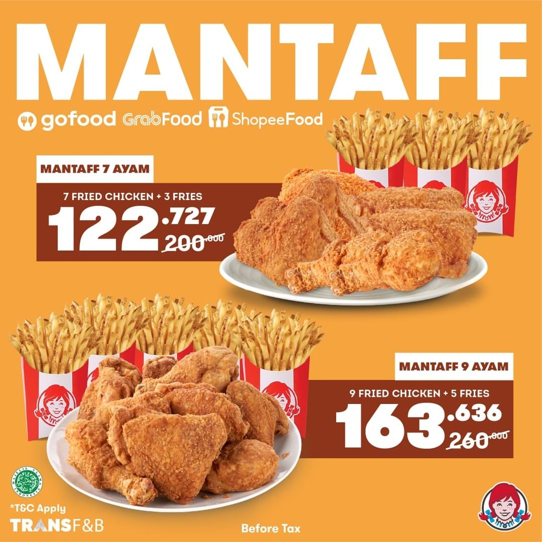 Promo Wendy's Mantaff Mulai Rp122.727